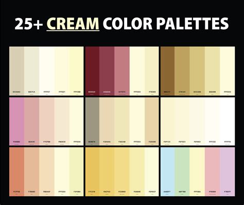 dark cream color palette